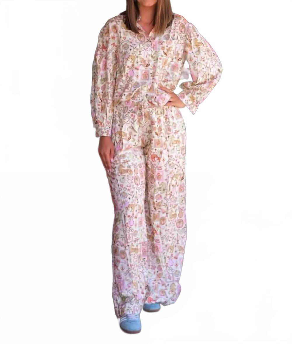 NEW KARLIE magical storybook button up top in multi